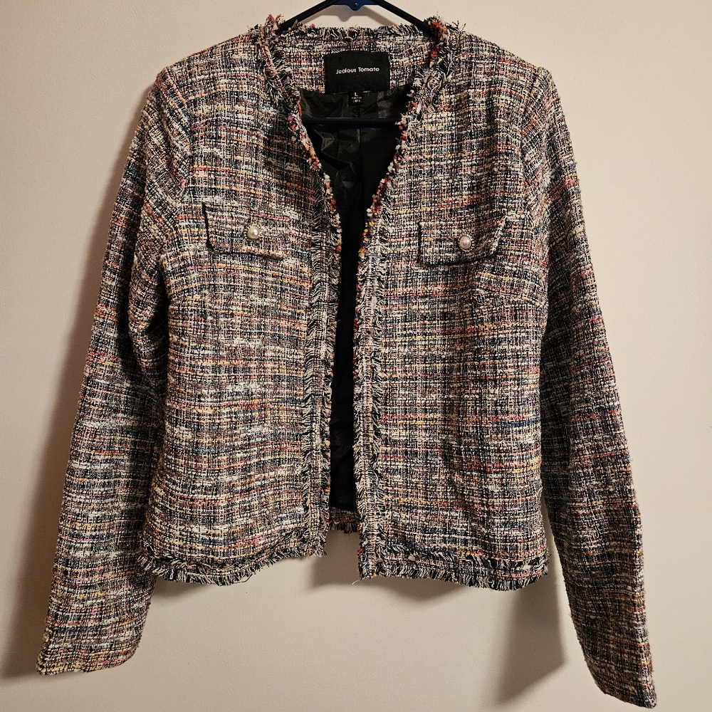 Jealous Tomato Tweed Blazer Large